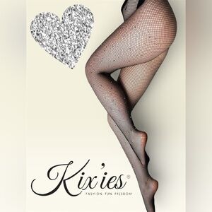 Sexy Black Rhinestone Fishnet Tights